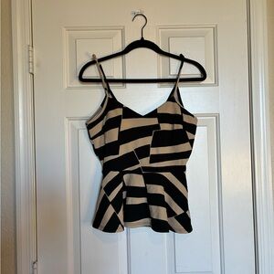 Poetry Black and Cream Geometric Camisole